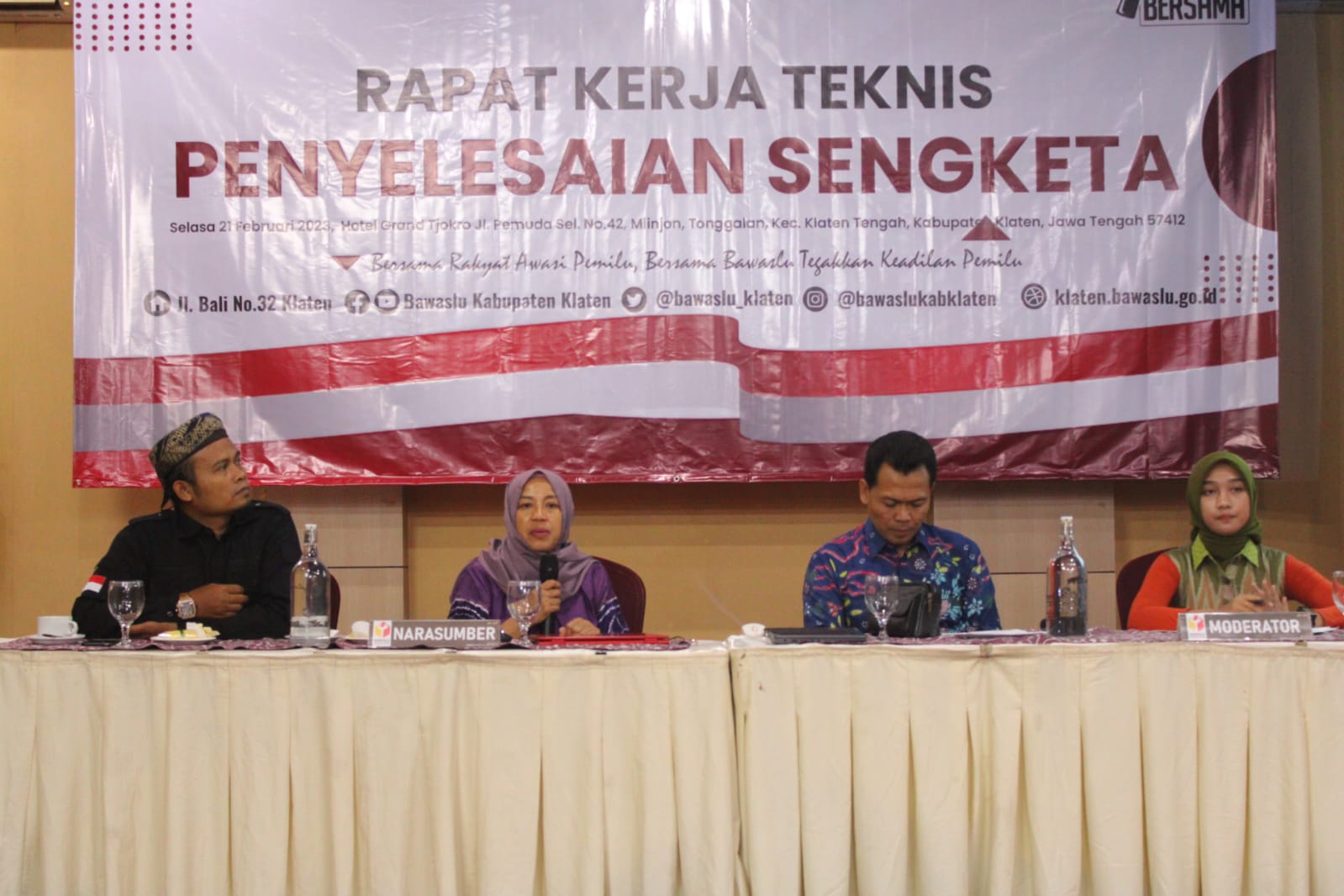 Bawaslu Klaten Gelar Rapat Kerja Teknis Sengketa