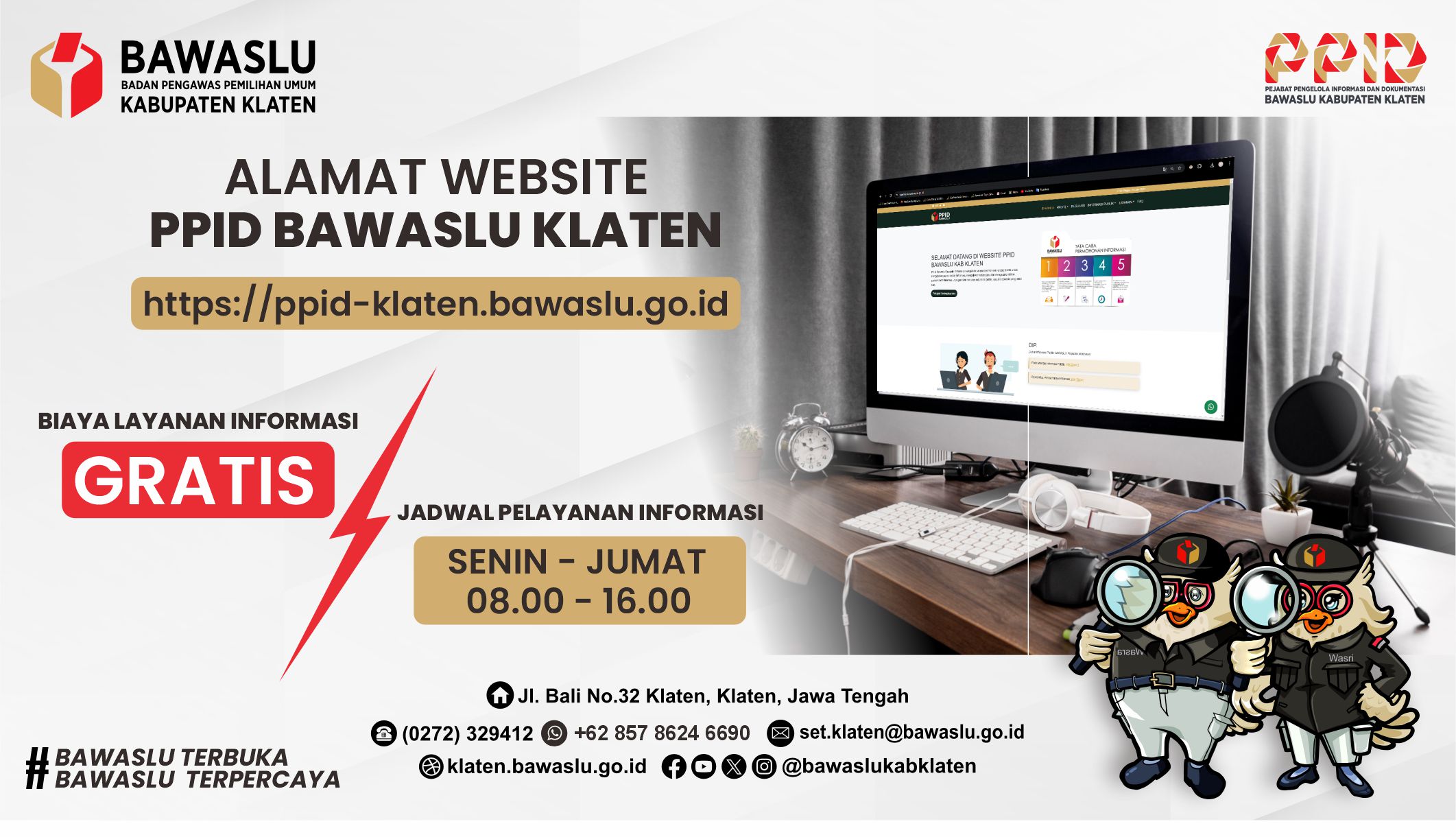 Pelayanan Informasi Publik Bawaslu Klaten