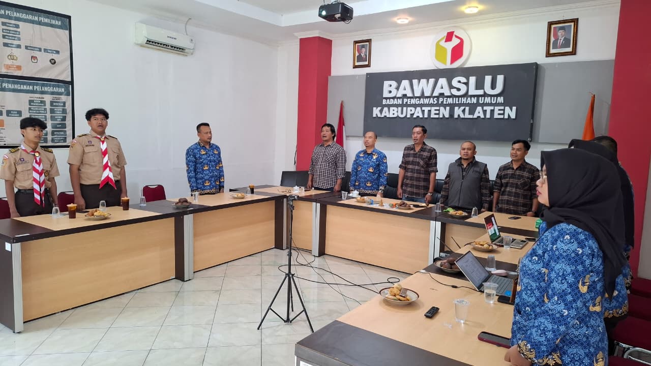 Bawaslu Klaten Perkuat Sinergi Pengawasan Partisipatif Lewat Kursus Orientasi Saka Adhyasta