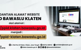 Tampilan Website Baru PPID Bawaslu Kabupaten Klaten