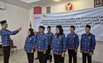 Bawaslu RI Lantik 4.360 PPPK Tahap I, Termasuk 8 Staf dari Bawaslu Klaten
