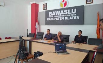  Bawaslu Kabupaten Klaten mengikuti kegiatan koordinasi yang diselenggarakan oleh Bawaslu Provinsi Jawa Tengah secara daring. (20/10)