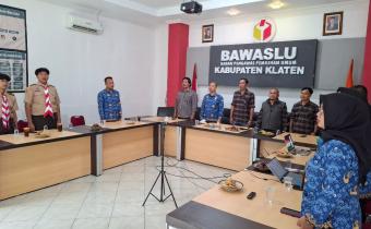 Bawaslu Klaten Perkuat Sinergi Pengawasan Partisipatif Lewat Kursus Orientasi Saka Adhyasta